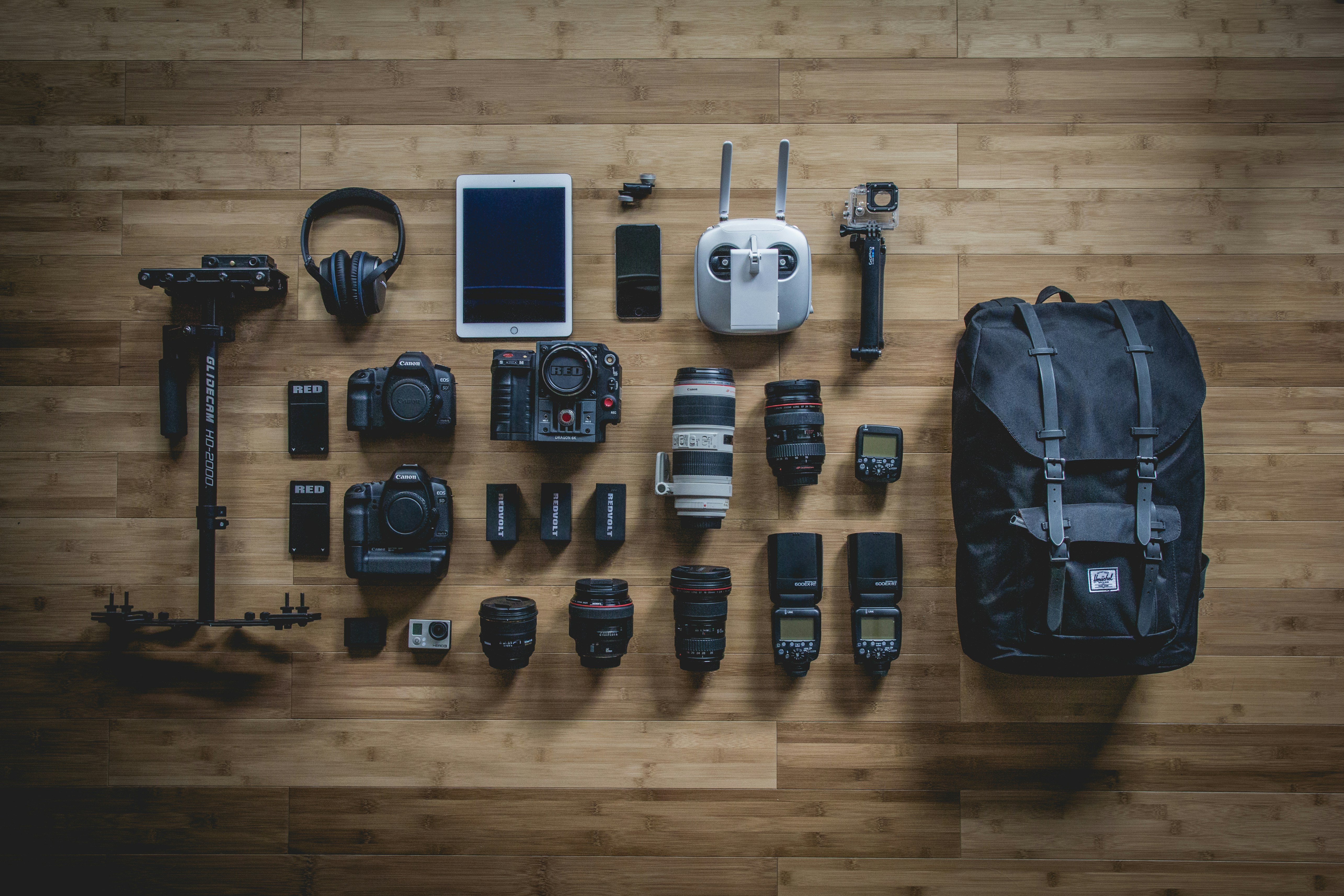 Professional photography equipment for business shoots